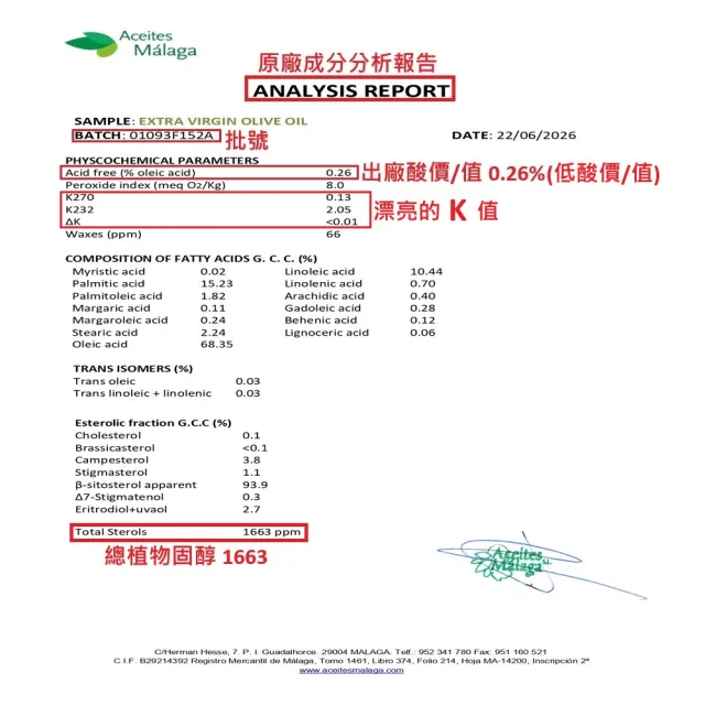 【慕雅利華】柏菲答+馬拉加特級初榨冷壓橄欖油(1000mlx2瓶+1000mlx2瓶)
