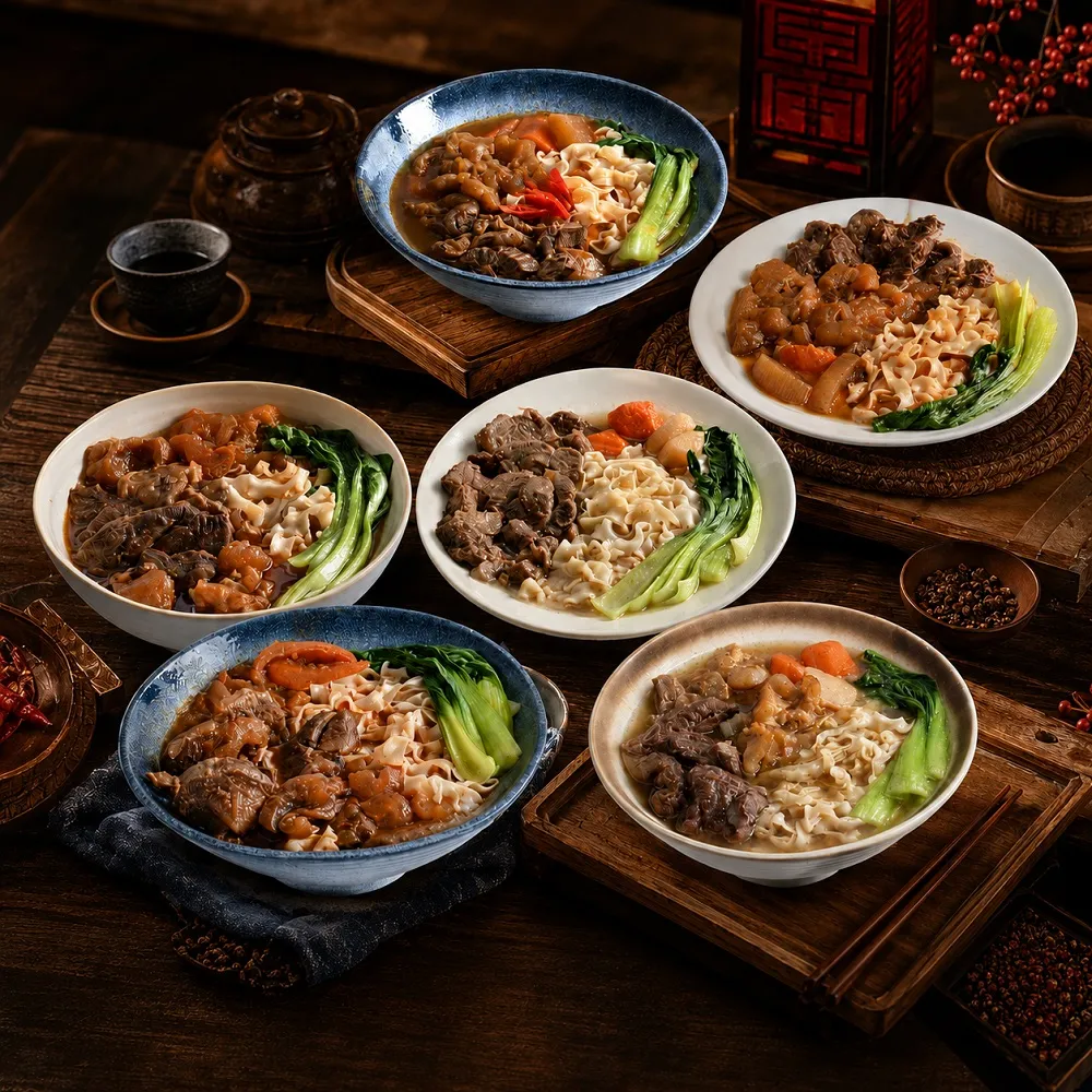 【藍海饌】冠軍牛肉麵2入/盒x2 (共4入 清燉/紅燒/番茄/麻辣 常溫料理包)