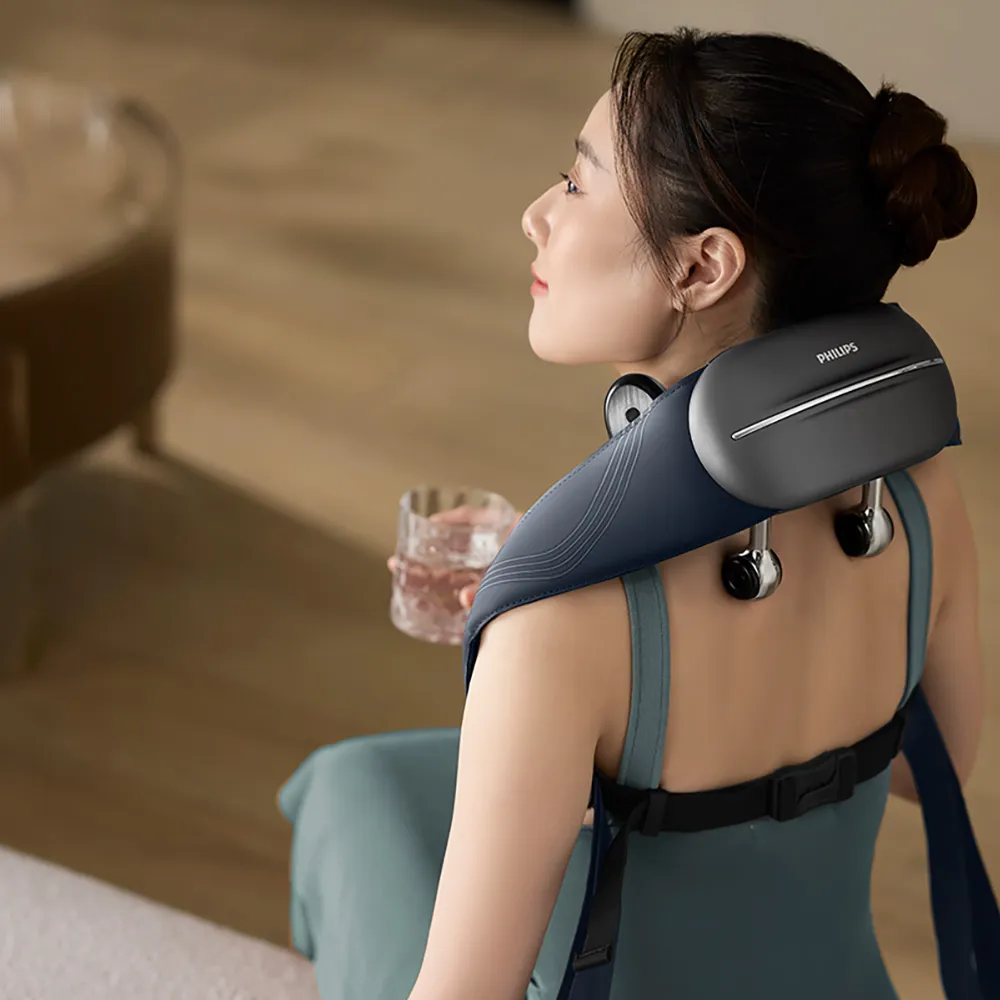 【Philips 飛利浦】頸部按摩器/肩頸按摩器(PPM3523DB/90)