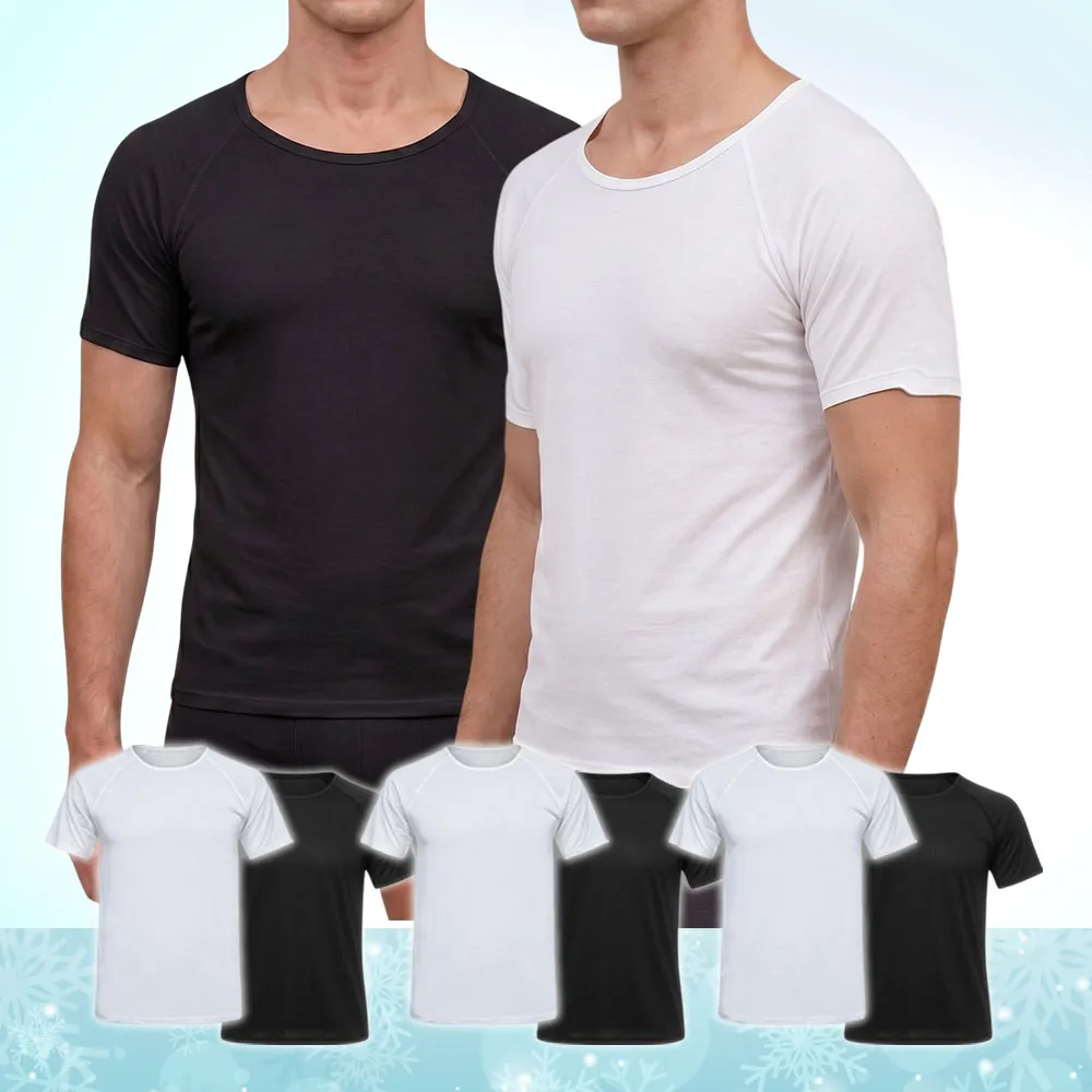 【富立金】6件組-酷涼抗夏輕著男上衣M/L/XL-(L304 吸濕排汗 涼感透氣 男性內著)