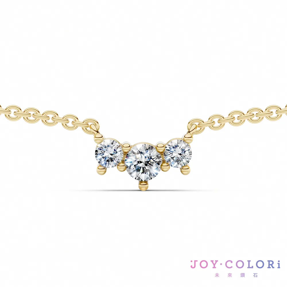 【JOY COLORi 未來鑽石】10K金 鑽石項鍊(培育鑽石 森靜光語 NN0135LG)
