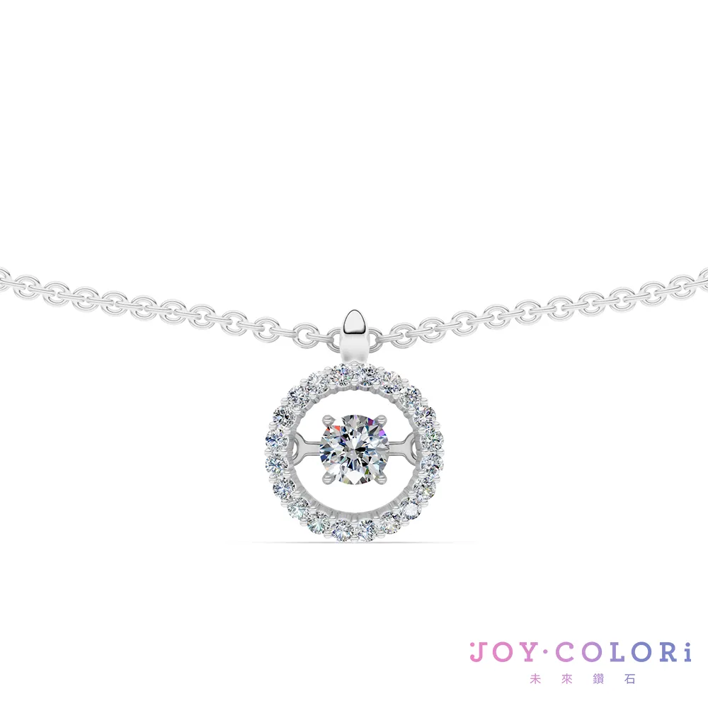 【JOY COLORi 未來鑽石】PT950鉑金 鑽石項鍊(培育鑽石 霧光 NN0138LG)