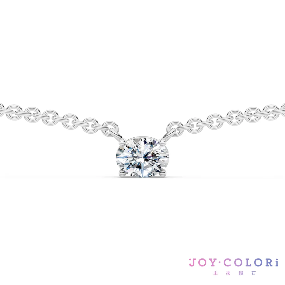 【JOY COLORi 未來鑽石】PT950鉑金 15分橢圓鑽項鍊(培育鑽石 流光 NS8043OALG)
