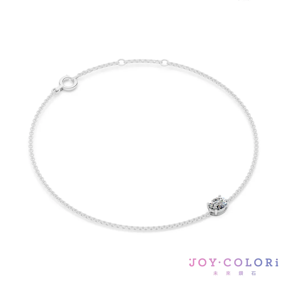 【JOY COLORi 未來鑽石】PT950鉑金 26分 橢圓鑽手鍊(培育鑽石 流光 BR8043OCLG)