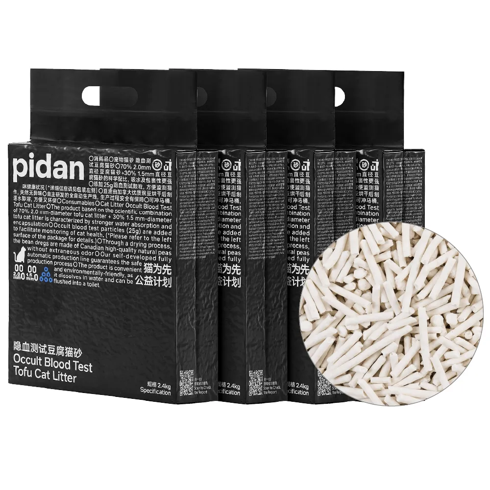【pidan】豆腐貓砂 隱血測試豆腐貓砂 2.4kg*4包入(隱血測試因子 從小地方開始自檢 隨時注意貓咪健康)