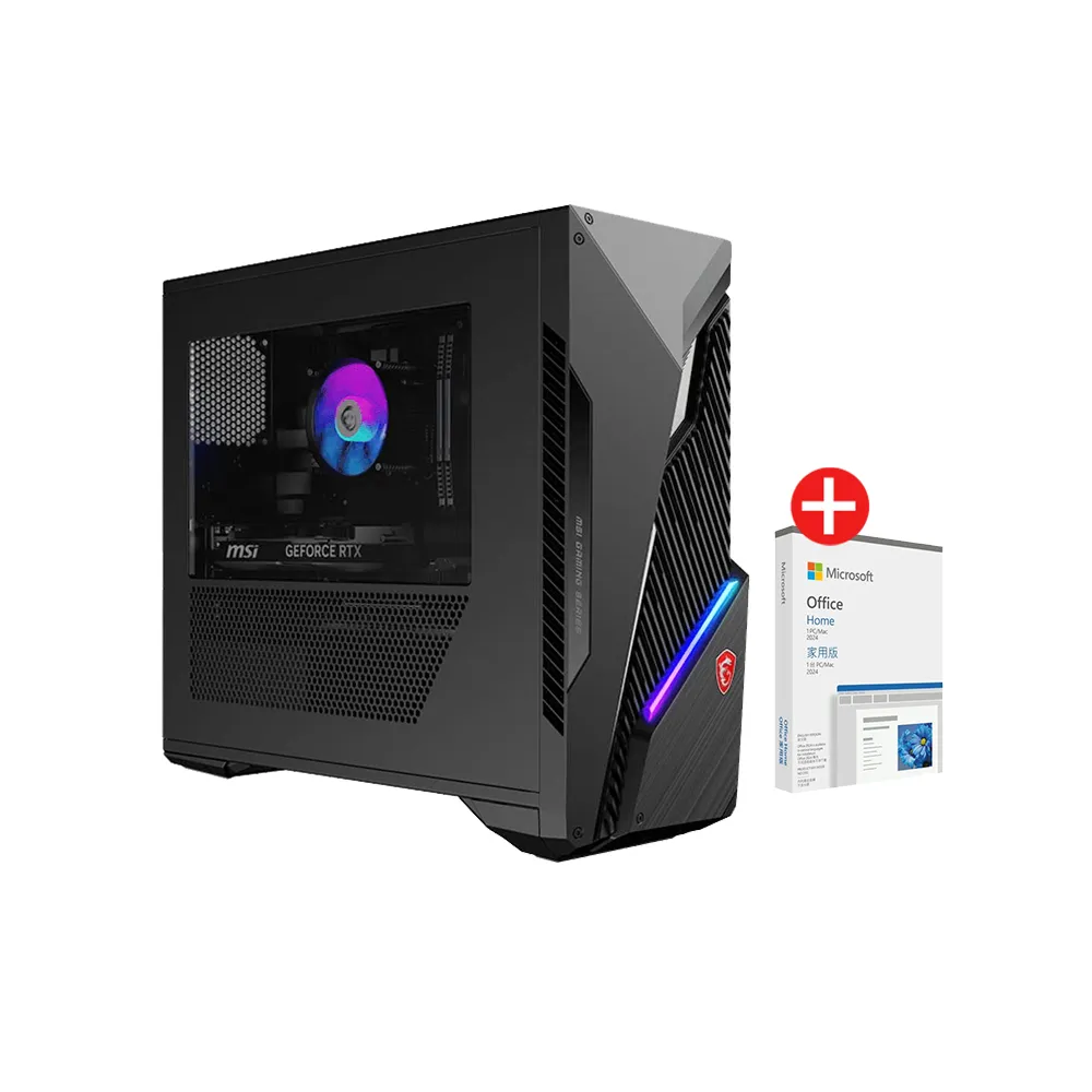 【MSI 微星】+Office2024★i5 RTX5060 電競電腦(Infinite S3/i5-14400F/16G/1TB SSD/W11H)