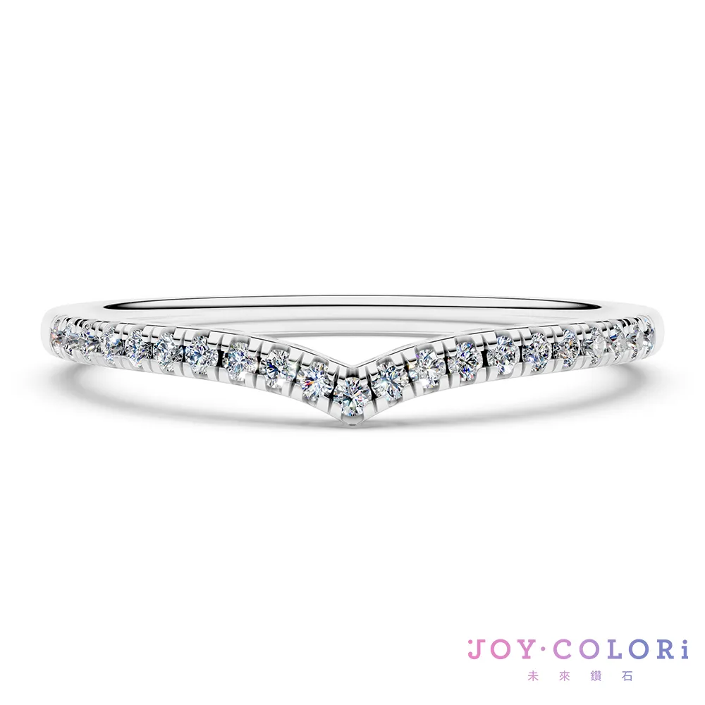 【JOY COLORi 未來鑽石】18K金 鑽石線戒(培育鑽石 星羽之愛 RW0799LG)