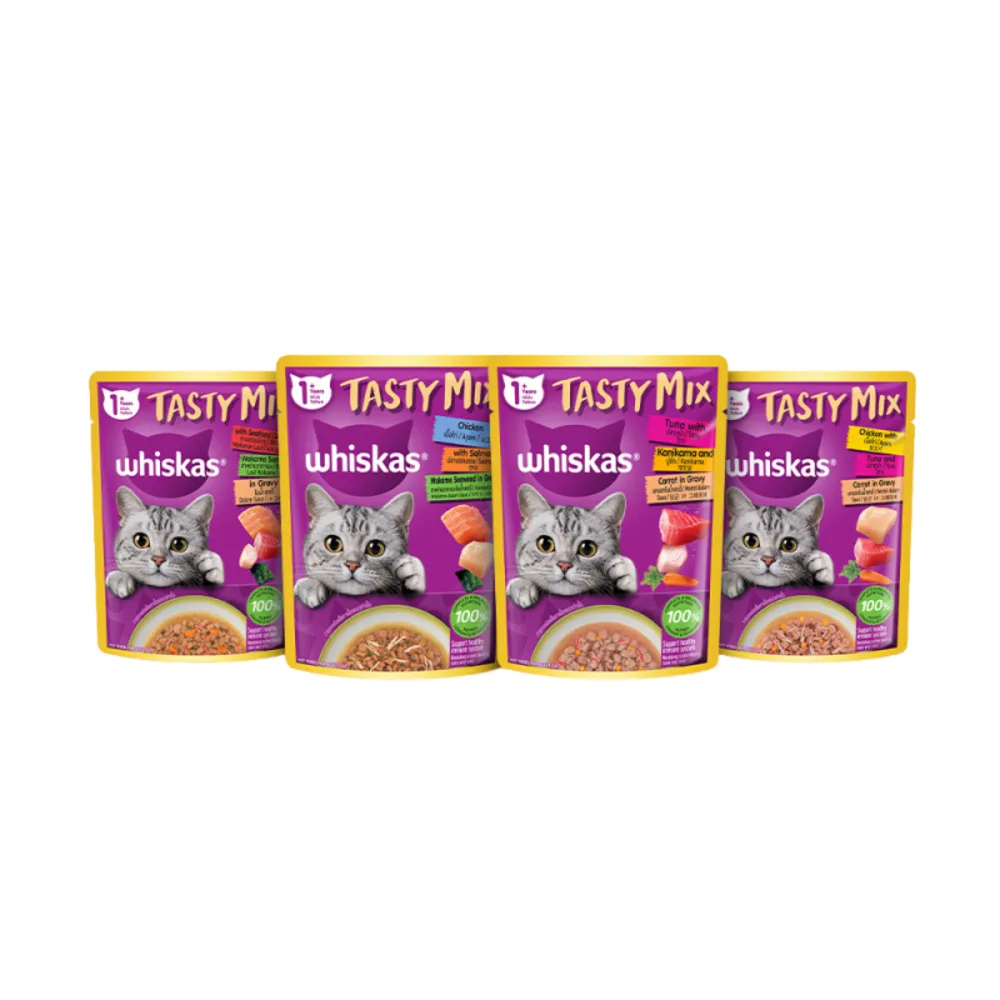 【Whiskas 偉嘉】什錦珍味妙鮮包 70g*28入 寵物/貓罐頭/貓食