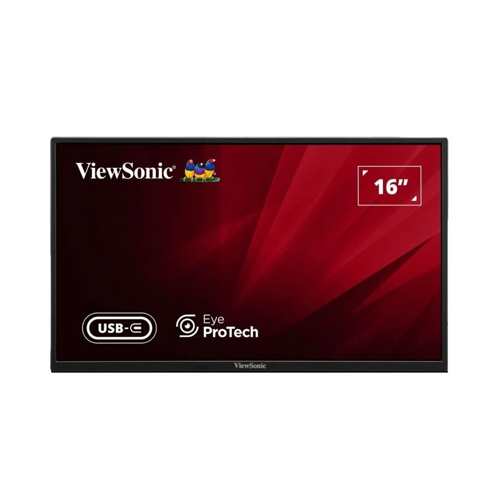 【ViewSonic 優派】5入組★VA1650 16型 USB-C 輕薄可攜式螢幕(IPS/3.5mm耳機孔/內建可折疊支架/7ms)