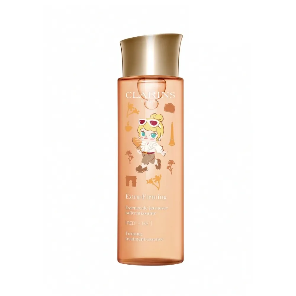 【CLARINS 克蘭詩】煥顏緊緻彈力精華水200ml女神彈簧水(POP MART泡泡瑪特聯名包裝/化妝水/彈簧水)