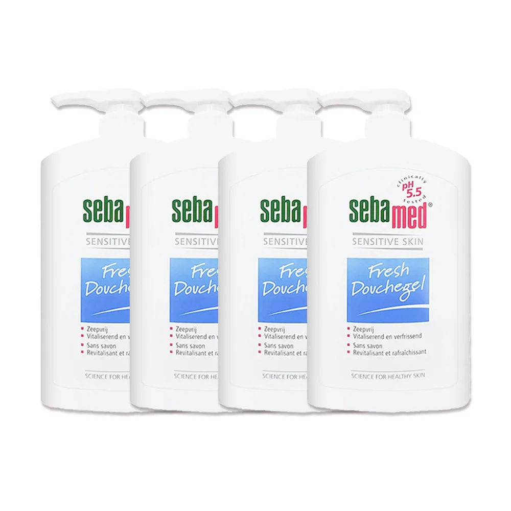 【SEBAMED】運動沐浴乳1000ml 4入組(平行輸入/壓頭版.無外盒)