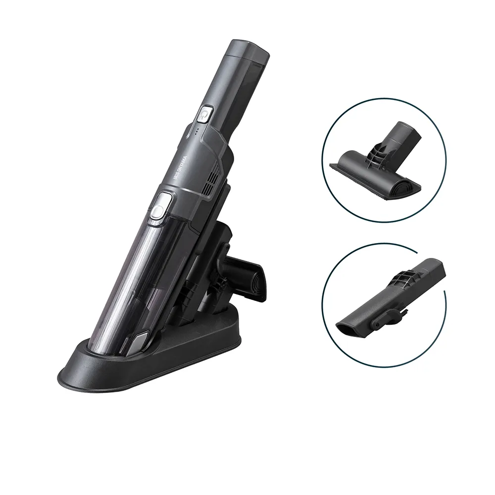 【IRIS】極輕量隨手吸無線吸塵器 IC-H50(車用手持兩用/充電收納座/內贈雙吸頭/大吸力)
