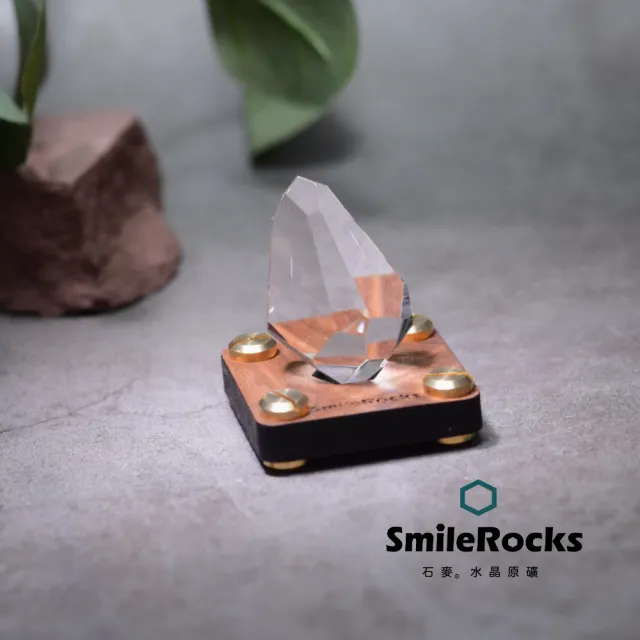【SmileRocks 石麥】石麥水晶原礦 白水晶冰塊 SmilePAD4.5X4.5cm 1000首選 No.62610260855