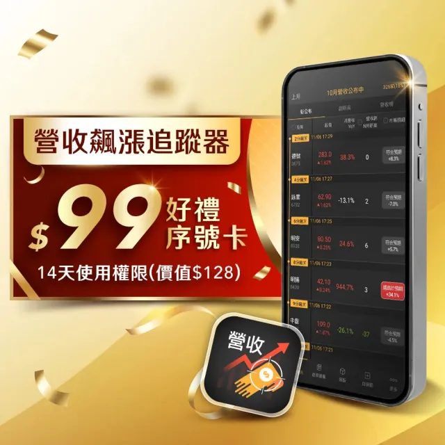 營收飆漲追蹤器APP 14天尊享卡(一人限購2組)
