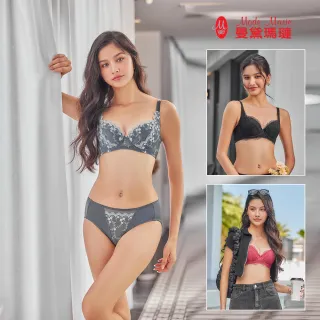 【曼黛瑪璉】3件組-包覆提托經典內衣 B-E 罩杯