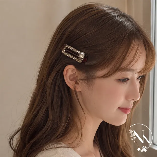 【NANA】精緻輕奢水鑽髮夾兩入組 N115090904(輕奢 水鑽 髮夾 兩入組)