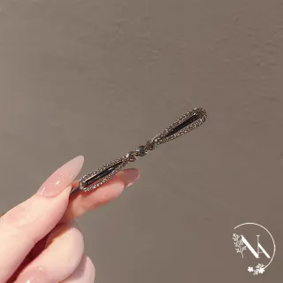 【NANA】氣質水鑽蝴蝶結瀏海夾一字夾兩入組 N115090902(水鑽蝴蝶結 瀏海夾 一字夾 兩入組)