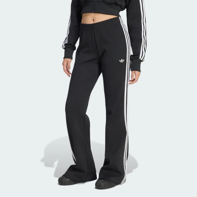 【adidas 愛迪達】FLARED PANTS 女款 長褲 喇叭褲型 修身版型 運動褲 三葉草 KQ6424
