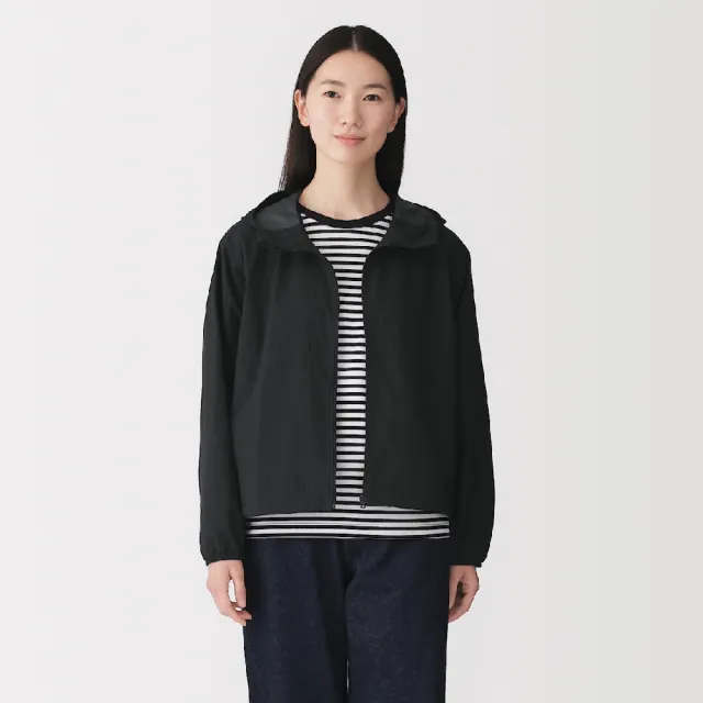 【MUJI 無印良品】女撥水加工可攜式風衣外套(象牙白/灰白/黑色/煙燻粉)