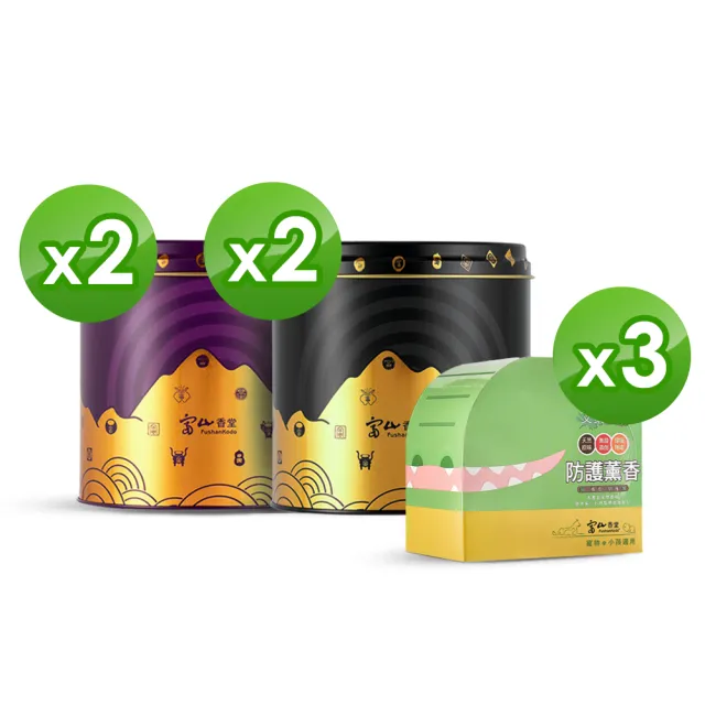 【富山香堂】加量升級_天然沉檀富貴守護香_250片_7入組(杜絕髒東西侵擾 天然無化學香料 蚊香)