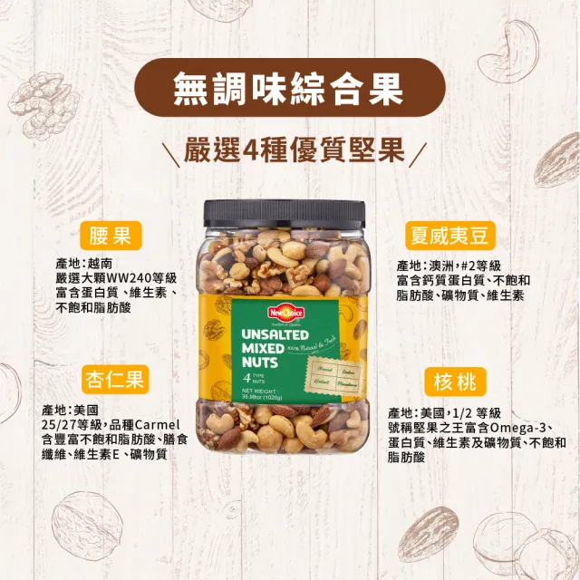 【New Choice】(分次配)綜合堅果量販桶(無調味綜合果/活力綜合纖果-2款口味)