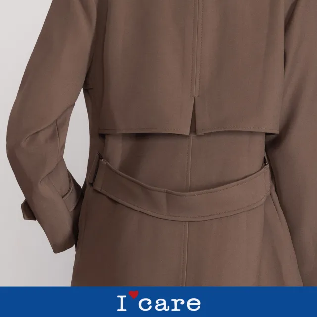 【I’Care 依卡】現貨-經典修身雙排釦風衣外套 - 2色（M-L）｜大衣外套 長大衣 英倫風（710-66307）