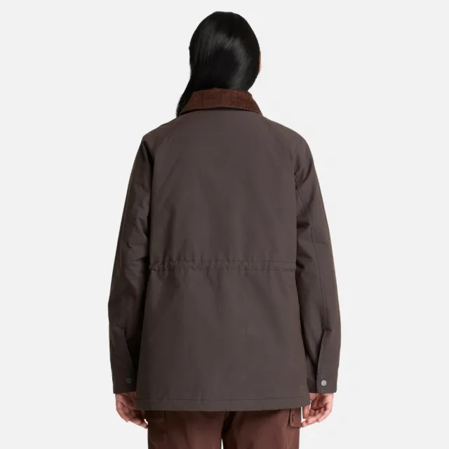 【Timberland】女款灰黑色防潑水保暖巴恩外套(0YHC0CN1)