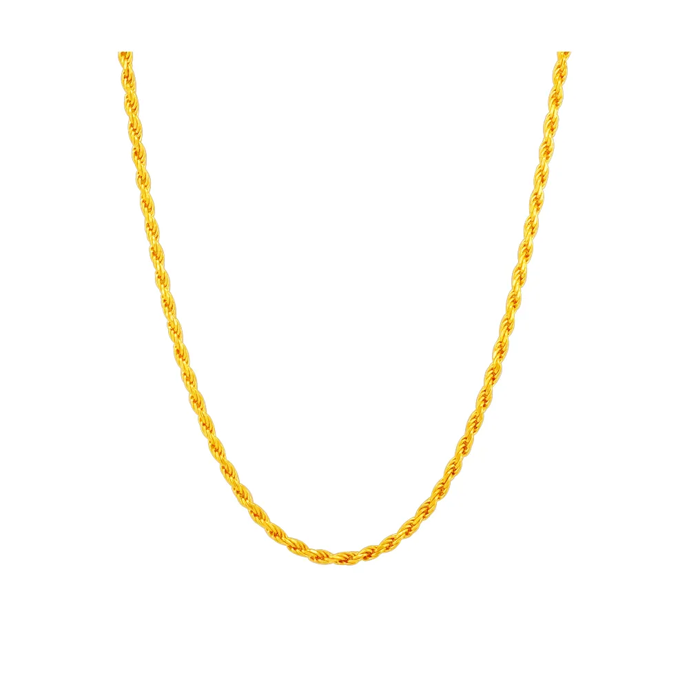 【金合城】純黃金麻花項鍊 2ZN0061(金重約3.65錢)