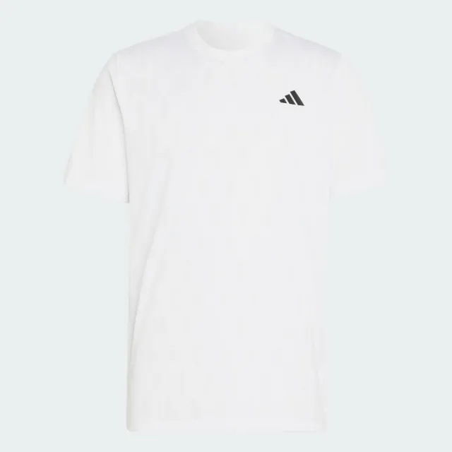 【adidas 愛迪達】短袖上衣 男 訓練 慢跑 吸濕排汗 亞規 CLUB GRAPH TEE 白 KS8271