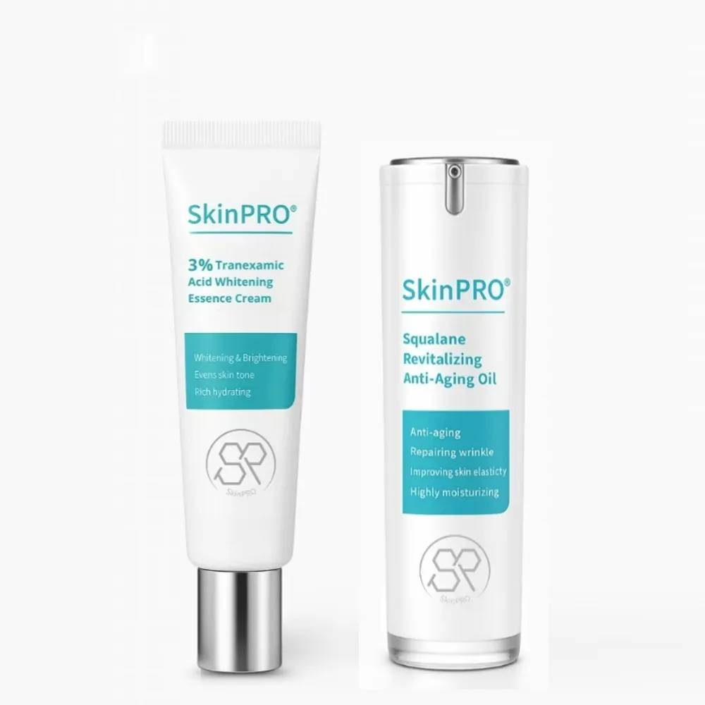 【杏輝醫藥】肌法則 SkinPRO 水光潤澤養膚組(傳明酸淨白霜/角鯊修護精華油)