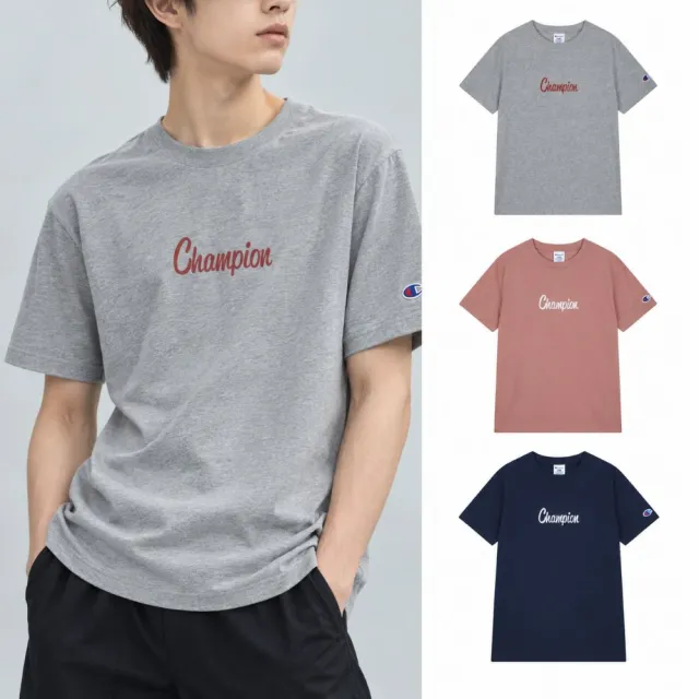 【Champion】官方直營 男款-CAMPUS 草寫LOGO短袖TEE-多色 (U6BSSSM522M)
