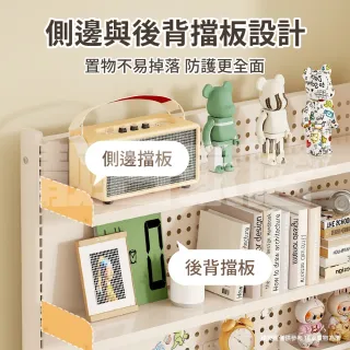 【靚白家居】全碳鋼 洞洞板桌上書架置物架螢幕收納架(寬100 x 高83 x 深 24公分)