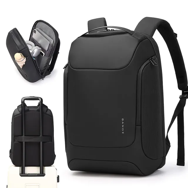 【leaper】城市通勤系列高機能多分層15.6吋筆電防水雙肩後背包(電腦後背包)