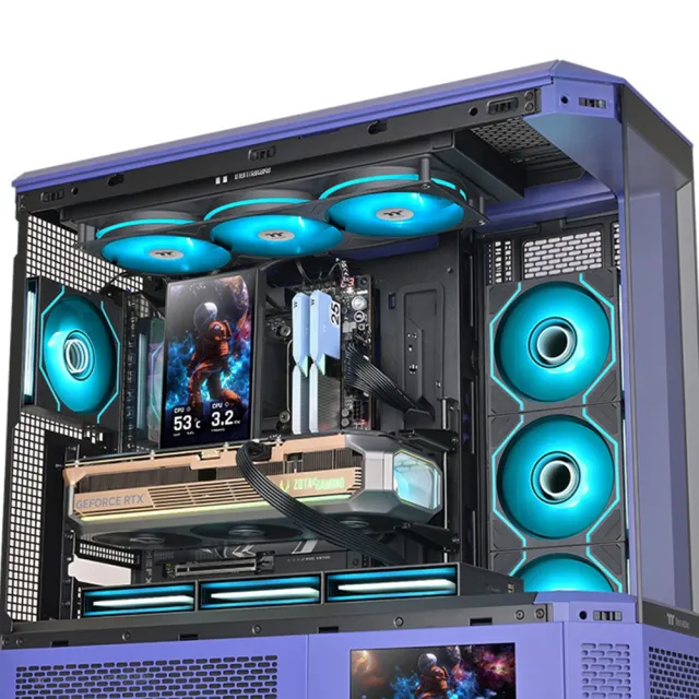 【Thermaltake 曜越】ST360 Ultra ARGB Sync一體式水冷散熱器 7吋LCD液晶螢幕 直橫擺放側出水管設計2500RPM
