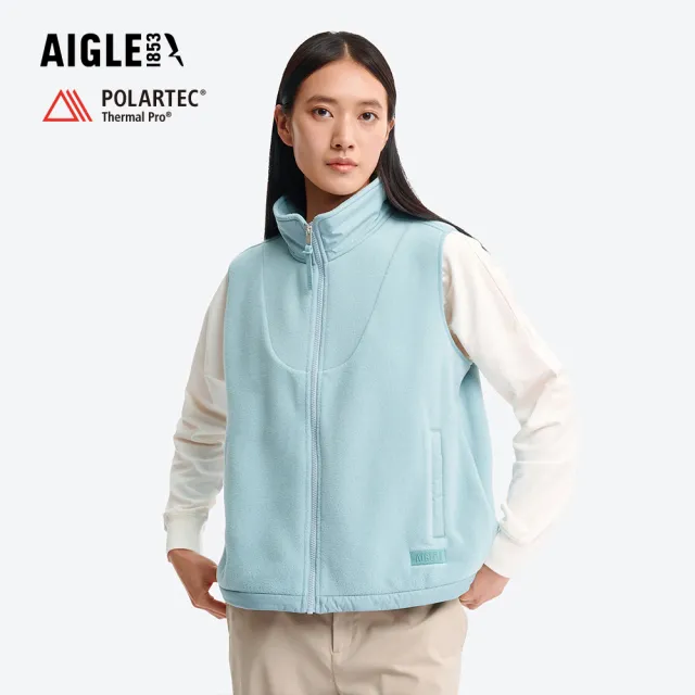 【AIGLE】女 POLARTEC 刷毛保暖背心｜AG-5A232A251 迷霧藍(女背心 保暖背心 刷毛外套 刷毛背心)