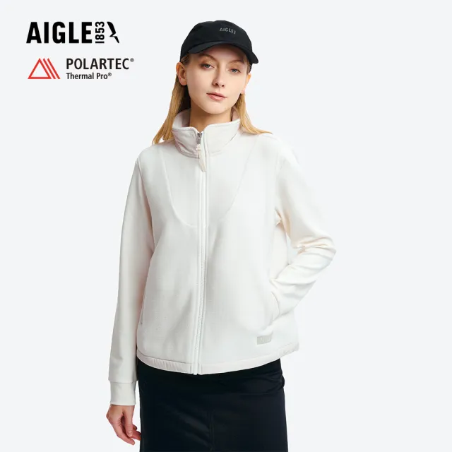 【AIGLE】女 POLARTEC 刷毛保暖背心|AG-5A232A133 灰白(女背心 保暖背心 刷毛外套 刷毛背心)
