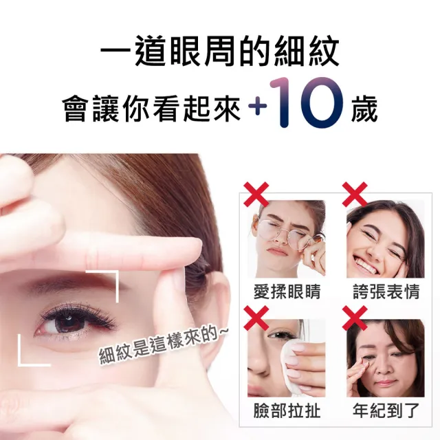 【ampm 牛爾】RX10倍胜肽抗皺眼霜15gx3入組(淡化細紋黯沉)