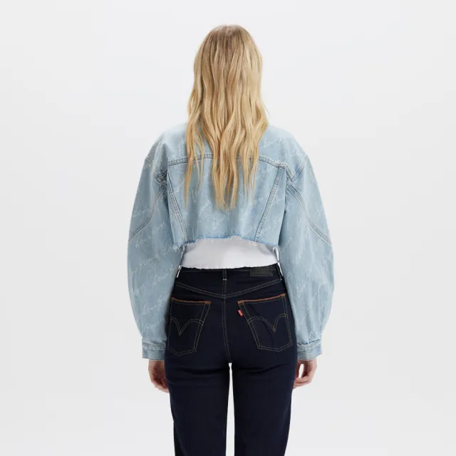 【LEVIS】女款 牛仔外套 短版外套 草寫LOGO 單寧外套 熱賣單品 003SY-0001