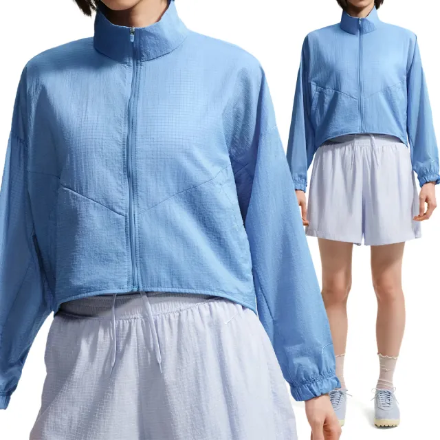 【NIKE 耐吉】As W Nsw Ltwt Ripstop Wr Jkt 女款 藍色 立領 拉鍊 外套 IF0588-486