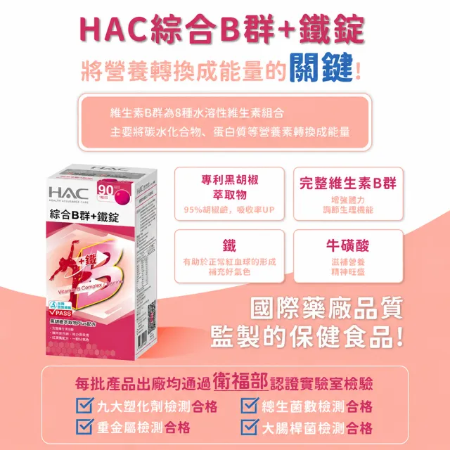 【永信藥品】綜合維他命B群+鐵錠3瓶組(90錠/瓶)
