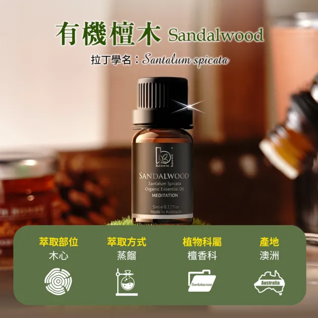 【Bonnie House 植享家】祈福靜心賞香4件組(祈福香息心經賞香儀+乳香精油5ml+薰衣草精油5ml+檀木精油5ml)