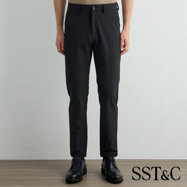 【SST&C】男裝_黑色輕防潑水修身版休閒褲81126916012(限時85折)
