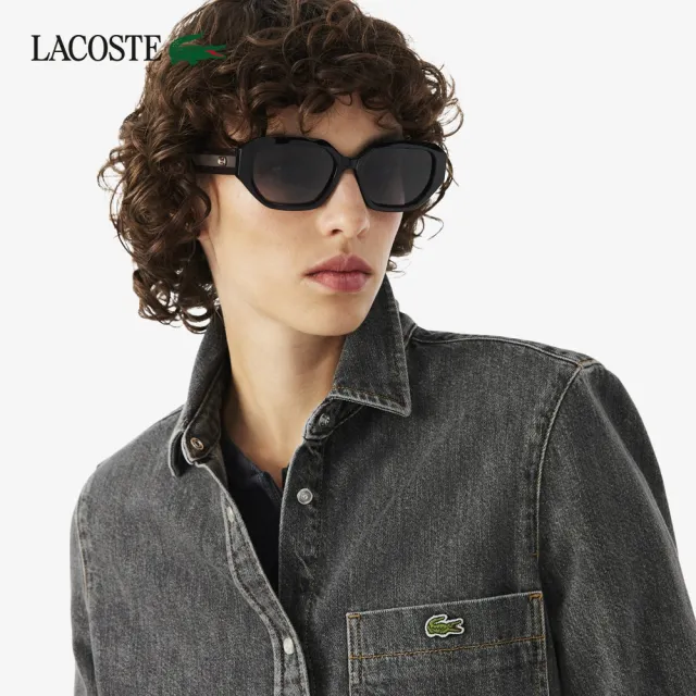 【LACOSTE】女款-寬鬆輕量牛仔襯衫(深灰色)