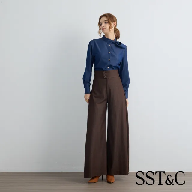 【SST&C】女裝_深咖色高腰女士長褲82126916002(限時85折)