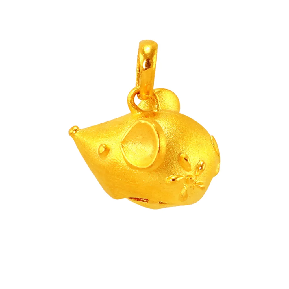 【2sweet 甜蜜約定】鼠年純金墜飾-約重1.46錢(鼠年金飾 寶寶 彌月禮)