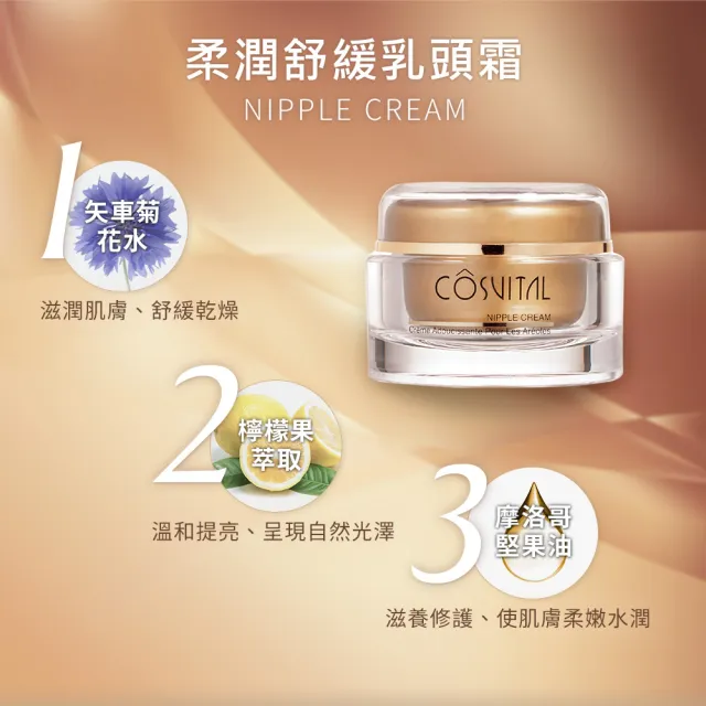 【Gennies 奇妮】滋潤彈力霜100mlx2入+舒緩乳頭霜50ml(孕期產後/潤澤彈力/哺乳修護/超值3入組)
