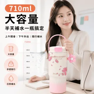 316不銹鋼陶瓷內膽冰壩杯 大容量710ml 車用吸管杯