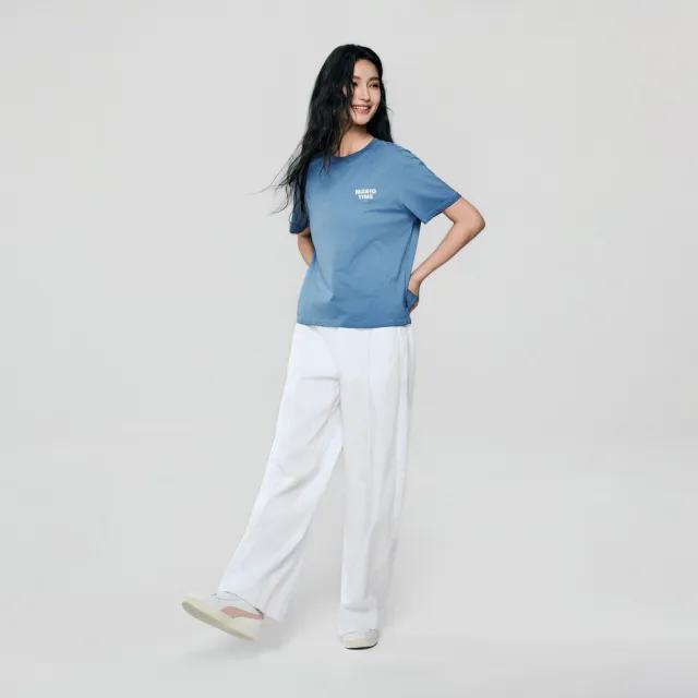 【GIORDANO 佐丹奴】女裝印花短袖T恤 超級瑪利歐銀河電影版系列(81 洗水藍)