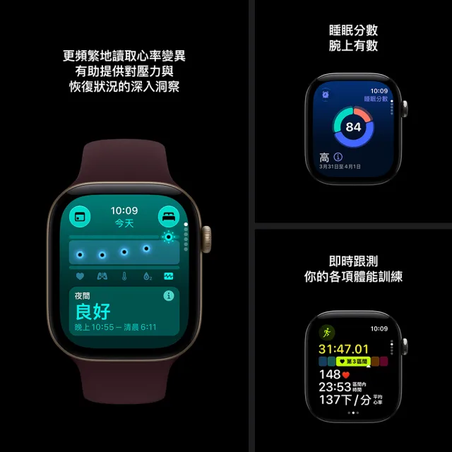 米蘭錶帶組【Apple】Apple Watch Series 12 GPS 46mm (鋁金屬錶殼搭配運動型錶帶)