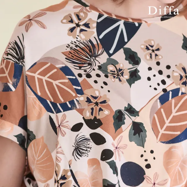 【Diffa】桔花連袖針織衫-女